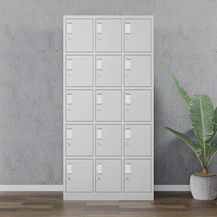 Secure & Organized Storage Solution ๐๏ธ๐ Optimize your office or workspace with the 15-Locker Steel File Cabinet โ a robust and efficient storage solution designed to keep your files, documents, and personal items safe and well-organized. Perfect for busy offices, schools, gyms, or shared workspaces, this cabinet offers high-capacity storage with secure access. Heavy-Duty Steel Construction for Durability ๐ ๏ธ๐๏ธ Crafted from premium-quality steel, this file cabinet delivers superior strength and long-lasting durability. Its powder-coated finish resists rust, scratches, and daily wear, ensuring the cabinet maintains a sleek and professional look even in high-traffic environments. 15 Individual Lockable Lockers for Maximum Security ๐๐๏ธ Featuring 15 separate compartments, each locker comes with its own lock and key, providing secure personal storage for employees, students, or gym members. This multi-locker setup helps prevent unauthorized access and keeps belongings safe and organized. Space-Efficient Design for Compact Areas ๐๐ข Designed to maximize storage while minimizing footprint, this locker cabinet fits perfectly in hallways, office corners, locker rooms, or reception areas. Its vertical design optimizes floor space, making it ideal for environments with limited room. Versatile Use for Offices, Schools & Gyms ๐ซ๐๏ธโโ๏ธ๐ผ The 15-Locker Steel File Cabinet is suitable for a variety of settings: Corporate offices: Securely store files, personal items, or office supplies Educational institutions: Provide students and staff with personal lockers Fitness centers & gyms: Safeguard membersโ belongings during workouts Easy to Clean and Maintain ๐งฝโจ The smooth steel surface is simple to wipe down and keep clean, ensuring hygiene and a polished appearance at all times. Its durable coating resists stains and discoloration, making maintenance hassle-free. Practical & Professional Storage Solution โ
๐๏ธ With its combination of security, durability, and organization, the 15-Locker Steel File Cabinet is the ideal choice for businesses and institutions seeking reliable, personal storage options. Enhance your space with a practical and professional locker system. Invest in the 15-Locker Steel File Cabinet to streamline organization and safeguard belongings in your workspace or facility. Durable, secure, and space-saving! ๐๐๏ธ