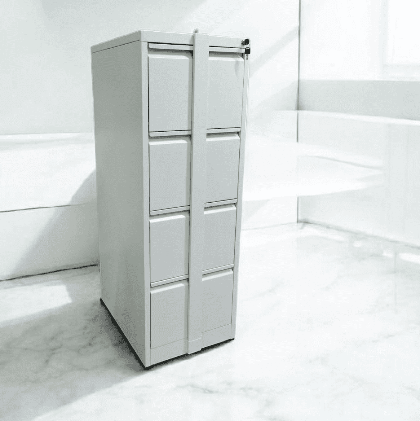 4-Drawer File Cabinet with Bar - Image 7