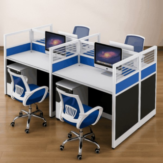 🧑‍💼 Collaborative & Efficient: 4-Way Modular Office Workstation Transform your office into a productive, team-oriented environment with the 4-Way Modular Office Workstation—a smart workspace solution designed for modern offices. Perfect for open-plan layouts, this workstation allows four users to work comfortably while maintaining individual space and promoting collaboration. 👥 4-Person Workstation Design Built to support teamwork while ensuring personal productivity. 🧑‍🤝‍🧑 Accommodates four users in a shared layout 🧩 Individual workspaces for each user 🤝 Encourages collaboration and communication 🏢 Ideal for corporate offices, startups, and co-working spaces A 4-way configuration maximizes space while supporting team efficiency. 📏 Space-Saving Modular Layout Optimize your office floor plan with a compact design. 📐 Efficient layout reduces unused space 🧭 Perfect for open-plan and shared offices 🪑 Keeps workspace organized and structured 📦 Maximizes seating capacity without overcrowding Modular setups help create a clean, organized, and scalable workspace. 💻 Spacious Individual Work Surfaces Each user gets a comfortable and functional workspace. 🖥️ Dedicated desk space for computers and accessories 📝 Room for documents, stationery, and daily tasks 📂 Supports organized and clutter-free work 🧠 Enhances focus and productivity 🗄️ Smart Storage Options Keep essentials within reach while maintaining a tidy environment. 🗃️ Optional drawers or mobile pedestals 📁 Space for files, documents, and office supplies 🔌 Cable management for neat wiring 🧩 Reduces clutter and improves workflow 💪 Durable & मजबूत Construction Built for long-term use in busy office environments. 🧱 Strong frame ensures stability 🛠️ High-quality materials for durability ⚖️ Designed for daily professional use 🧼 Easy-to-clean surfaces for maintenance 🎨 Modern & Professional Design Enhance your office aesthetics with a sleek workstation. ✨ Contemporary design for modern workplaces 🎨 Neutral finishes to match any décor 🏢 Suitable for offices, co-working hubs, and institutions 🪄 Combines style with functionality 🌟 Key Benefits ✅ Accommodates four users efficiently ✅ Space-saving modular design ✅ Promotes collaboration and productivity ✅ Durable and professional office solution 🛒 Upgrade Your Office Layout Today The 4-Way Modular Office Workstation is the perfect solution for growing teams and modern offices. Create a collaborative, organized, and productive workspace that supports your team’s success every day.