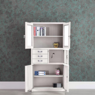 🗄️ Secure & Durable: Office Steel Filing Cabinet with Safe Keep your important documents and valuables protected with the Office Steel Filing Cabinet with Safe—a professional storage solution for offices, corporate spaces, and home workstations. Combining high-strength steel construction with secure locking mechanisms, this cabinet ensures both organization and security in one compact unit. 📂 Ample Filing & Storage Space Designed to store documents, files, and office essentials efficiently. 🗃️ Multiple drawers for A4, letter, and legal-size files 📄 Smooth-glide drawers for easy access 🧩 Keeps paperwork and supplies organized and accessible 📏 Space-saving vertical design for efficient office use A well-structured filing cabinet allows you to keep your workspace neat while storing all essential documents in one place. 🔒 Built-In Safe for Added Security Protect sensitive items with reliable locking features. 🛡️ Integrated safe compartment for valuables 🗝️ Key or combination lock for controlled access 🔐 Secures confidential documents, cash, or small electronics 🧠 Ideal for offices, shared workspaces, and high-traffic areas A built-in safe adds an extra layer of protection for sensitive items without requiring additional furniture. 💪 Heavy-Duty Steel Construction Engineered for strength, durability, and long-term use. 🧱 High-quality steel body resists damage and wear 🛠️ Scratch-resistant powder-coated finish ⚖️ Stable and strong under daily office use 🧼 Easy to clean and maintain for a professional look Steel construction ensures the cabinet withstands frequent use and lasts for years. 🎨 Sleek & Professional Design Enhance your office with a functional yet stylish storage solution. ✨ Modern steel finish for professional aesthetics 🎨 Neutral colors like grey, black, or white to match any décor 🏢 Perfect for offices, boardrooms, or reception areas 🪄 Blends seamlessly with other office furniture 🌟 Key Benefits ✅ Multiple drawers for organized document storage ✅ Integrated safe for sensitive items ✅ Durable steel construction for long-term use ✅ Professional design that complements any office 🛒 Secure Your Office Today The Office Steel Filing Cabinet with Safe is the ultimate combination of organization, durability, and security. Keep your files, valuables, and office essentials safe and accessible while maintaining a clean, professional workspace.