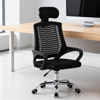🪑 Comfort & Support: Office Mesh Headrest Chair Upgrade your office seating with the Office Mesh Headrest Chair—designed to provide ergonomic support, superior comfort, and enhanced productivity. Ideal for corporate offices, home workstations, and co-working spaces, this chair combines a breathable mesh design with a supportive headrest to keep you comfortable during long hours. 🌬️ Breathable Mesh Back Stay cool and comfortable throughout the day. 🌟 Mesh back promotes airflow, reducing heat buildup 😌 Keeps your back dry and comfortable for extended use 🪑 Supports proper spinal alignment 🧠 Perfect for warm office environments The ventilated mesh ensures continuous airflow, preventing discomfort during long sitting periods. 🦴 Ergonomic Headrest Support Reduce fatigue and support your posture. 🧍‍♂️ Adjustable headrest supports neck and upper spine 🌀 Contoured backrest reduces lower back and shoulder strain 😌 Encourages proper posture during prolonged sitting 🧠 Ideal for office work, gaming, or study A well-designed headrest prevents neck strain and promotes ergonomic seating. 🛋️ Comfortable Seating Enjoy cushioned comfort for all-day productivity. 🧸 High-density foam seat provides long-lasting comfort 🤲 Padded armrests reduce shoulder and arm tension 🪑 Wide seat for unrestricted movement 😌 Suitable for office work, study sessions, or long meetings 🔄 Adjustable & Flexible Features Customize your chair for optimal comfort. ⬆️ Pneumatic height adjustment for desk alignment 🔁 Tilt and recline with tension control 🔄 360° swivel for easy mobility 🛞 Smooth caster wheels for effortless movement Adjustable features allow you to maintain comfort and proper posture throughout the day. 💪 Durable & Stable Build Built to last and withstand daily office use. 🧱 Strong metal or reinforced nylon frame ⚖️ Stable base ensures safety and durability 🛠️ High-quality materials for long-term use 🧼 Easy to clean and maintain 🎨 Modern & Professional Design Add a sleek and contemporary look to your office. ✨ Minimalist design complements any office décor 🎨 Neutral tones for professional aesthetics 🏢 Perfect for corporate offices, home offices, and co-working spaces 🪄 Combines style and functionality for modern workplaces 🌟 Key Benefits ✅ Ergonomic headrest for neck and upper back support ✅ Breathable mesh for all-day comfort ✅ Adjustable features for personalized seating ✅ Durable, professional design for modern offices 🛒 Upgrade Your Office Seating The Office Mesh Headrest Chair ensures comfort, support, and style in one sleek package. Stay productive, maintain proper posture, and work efficiently with a chair designed for modern professional spaces.