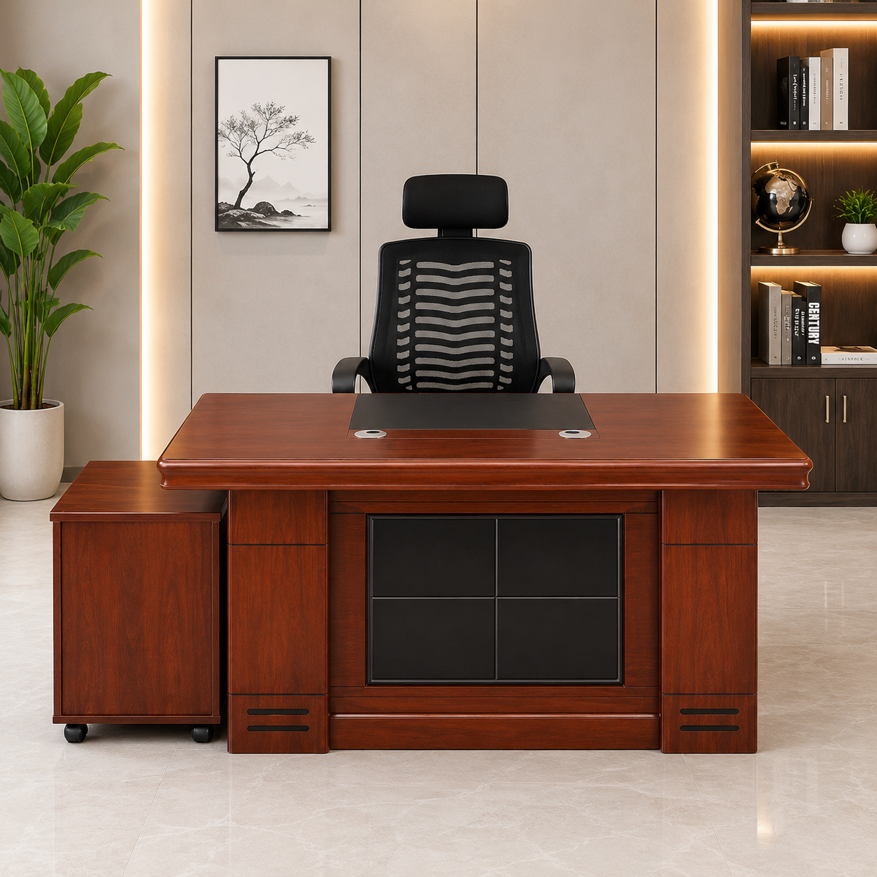 Spacious, Stylish & Productivity-Focused Workspace β¨ Executive Performance Meets Modern Design The 160cm Executive L-Shaped Office Desk is a premium workstation designed for professionals who require a spacious, organized, and sophisticated office setup. Featuring a practical L-shaped configuration and a generous 160cm work surface, this desk provides ample room for computers, documents, office accessories, and multitasking activities while enhancing the professional appearance of your office. Perfect for executives, managers, business owners, and home office professionals, this desk combines functionality, durability, and executive elegance. π Spacious 160cm L-Shaped Workstation The expansive 160cm desktop provides a large working area that helps improve workflow, organization, and productivity throughout the day. Workspace Benefits: π» Accommodates multiple monitors and computer setups π Plenty of room for files, documents, and office supplies ποΈ Dedicated areas for writing, meetings, and daily tasks π§ Supports efficient multitasking and workflow management π¦ Keeps essential work tools within easy reach π Functional L-Shaped Design The L-shaped layout maximizes office space while creating separate zones for different work activities. Layout Advantages: π Optimizes corner and office space utilization ποΈ Creates organized work sections π€ Suitable for small meetings and discussions π― Improves accessibility and efficiency π’ Ideal for executive and managerial offices π Modern Executive Appearance Designed with a premium finish and contemporary styling, this desk adds a professional and luxurious touch to any workspace. Design Highlights: π¨ Elegant executive design β¨ Premium finish for a refined look πΌ Creates a commanding office presence π’ Complements modern office interiors π³ Stylish and professional craftsmanship πͺ Strong & Durable Construction Built from high-quality materials, the desk is engineered to provide long-lasting stability and reliable performance in demanding office environments. Construction Features: π§± Heavy-duty structural frame πͺ Durable work surface for everyday use π© Reinforced joints for enhanced stability π‘οΈ Scratch-resistant and wear-resistant finish π Designed for long-term professional use π Organized Workspace Solution The desk promotes a clutter-free environment by providing ample room to organize office essentials efficiently. Organization Benefits: π Easy document and file management ποΈ Helps maintain a clean workstation π Supports modern office equipment setups π¦ Convenient access to work materials π’ Ideal For π¨βπΌ Executive offices π Managerial workspaces π’ Corporate offices π Home office setups π¦ Financial institutions ποΈ Government offices β¨ Key Features π 160cm Spacious Desktop Provides a large and efficient working area. π L-Shaped Executive Layout Maximizes productivity and workspace organization. πͺ Heavy-Duty Construction Ensures long-term durability and stability. π¨ Premium Executive Finish Enhances office professionalism and style. π Organized Work Zones Supports efficient workflow management. π Benefits of the 160cm Executive L-Shaped Office Desk β
Maximizes workspace efficiency and productivity β
Provides ample room for multitasking β
Enhances office organization and professionalism β
Durable construction for long-lasting use β
Ideal for executive and managerial offices β
Complements modern office dΓ©cor π§Ό Care & Maintenance π§½ Wipe regularly with a soft, damp cloth π« Avoid abrasive cleaners and harsh chemicals β¨ Keep the surface dry to preserve the finish π§ Periodically check fittings and joints for stability π Why Choose the 160cm Executive L-Shaped Office Desk? The 160cm Executive L-Shaped Office Desk is the perfect solution for professionals seeking a spacious, stylish, and highly functional workstation. Its modern executive design, durable construction, and practical layout make it an excellent investment for enhancing productivity and creating a professional office environment.
