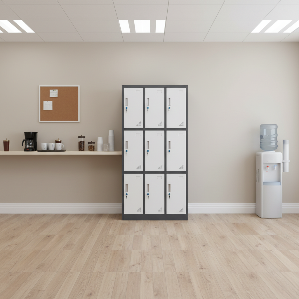 9 Locker Office Filling Cabinet - Image 7