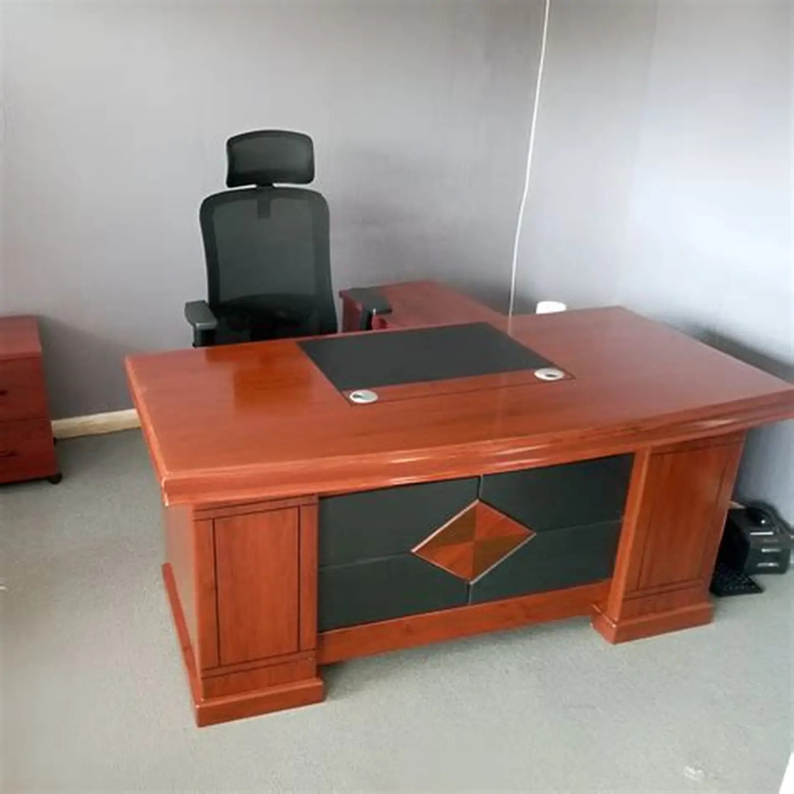 Spacious, Stylish & Productivity-Focused Workspace β¨ Executive Performance Meets Modern Design The 160cm Executive L-Shaped Office Desk is a premium workstation designed for professionals who require a spacious, organized, and sophisticated office setup. Featuring a practical L-shaped configuration and a generous 160cm work surface, this desk provides ample room for computers, documents, office accessories, and multitasking activities while enhancing the professional appearance of your office. Perfect for executives, managers, business owners, and home office professionals, this desk combines functionality, durability, and executive elegance. π Spacious 160cm L-Shaped Workstation The expansive 160cm desktop provides a large working area that helps improve workflow, organization, and productivity throughout the day. Workspace Benefits: π» Accommodates multiple monitors and computer setups π Plenty of room for files, documents, and office supplies ποΈ Dedicated areas for writing, meetings, and daily tasks π§ Supports efficient multitasking and workflow management π¦ Keeps essential work tools within easy reach π Functional L-Shaped Design The L-shaped layout maximizes office space while creating separate zones for different work activities. Layout Advantages: π Optimizes corner and office space utilization ποΈ Creates organized work sections π€ Suitable for small meetings and discussions π― Improves accessibility and efficiency π’ Ideal for executive and managerial offices π Modern Executive Appearance Designed with a premium finish and contemporary styling, this desk adds a professional and luxurious touch to any workspace. Design Highlights: π¨ Elegant executive design β¨ Premium finish for a refined look πΌ Creates a commanding office presence π’ Complements modern office interiors π³ Stylish and professional craftsmanship πͺ Strong & Durable Construction Built from high-quality materials, the desk is engineered to provide long-lasting stability and reliable performance in demanding office environments. Construction Features: π§± Heavy-duty structural frame πͺ Durable work surface for everyday use π© Reinforced joints for enhanced stability π‘οΈ Scratch-resistant and wear-resistant finish π Designed for long-term professional use π Organized Workspace Solution The desk promotes a clutter-free environment by providing ample room to organize office essentials efficiently. Organization Benefits: π Easy document and file management ποΈ Helps maintain a clean workstation π Supports modern office equipment setups π¦ Convenient access to work materials π’ Ideal For π¨βπΌ Executive offices π Managerial workspaces π’ Corporate offices π Home office setups π¦ Financial institutions ποΈ Government offices β¨ Key Features π 160cm Spacious Desktop Provides a large and efficient working area. π L-Shaped Executive Layout Maximizes productivity and workspace organization. πͺ Heavy-Duty Construction Ensures long-term durability and stability. π¨ Premium Executive Finish Enhances office professionalism and style. π Organized Work Zones Supports efficient workflow management. π Benefits of the 160cm Executive L-Shaped Office Desk β
Maximizes workspace efficiency and productivity β
Provides ample room for multitasking β
Enhances office organization and professionalism β
Durable construction for long-lasting use β
Ideal for executive and managerial offices β
Complements modern office dΓ©cor π§Ό Care & Maintenance π§½ Wipe regularly with a soft, damp cloth π« Avoid abrasive cleaners and harsh chemicals β¨ Keep the surface dry to preserve the finish π§ Periodically check fittings and joints for stability π Why Choose the 160cm Executive L-Shaped Office Desk? The 160cm Executive L-Shaped Office Desk is the perfect solution for professionals seeking a spacious, stylish, and highly functional workstation. Its modern executive design, durable construction, and practical layout make it an excellent investment for enhancing productivity and creating a professional office environment.