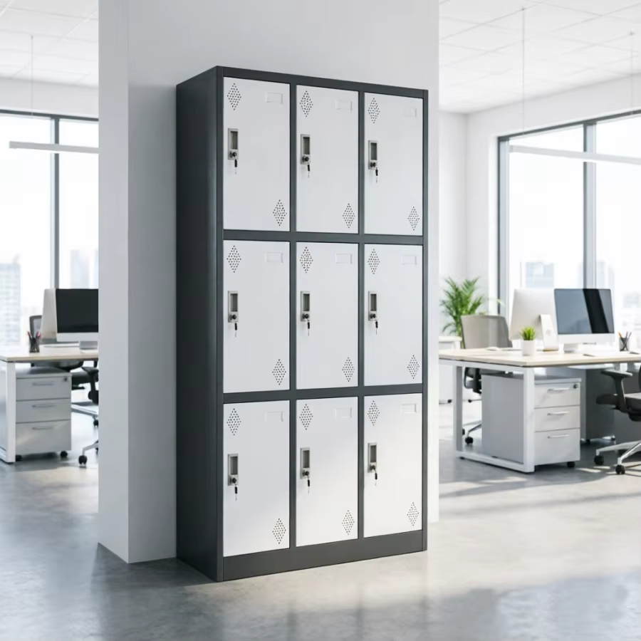 9 Locker Office Filling Cabinet - Image 8