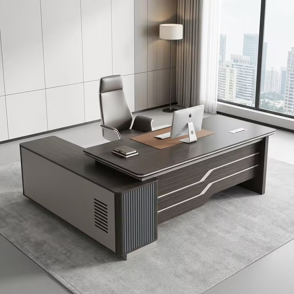 Luxury Workspace for Modern Professionals Transform your office with the 1.8 Meters Imported Executive Office Desk, a premium workstation designed for executives, managers, and professionals who require a spacious, stylish, and highly functional workspace. With its generous 180cm desktop surface, this executive desk provides ample room for computers, documents, office accessories, and daily business activities while creating an impressive professional atmosphere. Moreover, this imported executive desk combines elegant design with superior craftsmanship to enhance modern office interiors. Its large working surface allows better organization and productivity, while the refined finish adds a sophisticated touch to executive offices, boardrooms, and corporate workspaces. The deskβs practical layout supports efficient workflow while maintaining a clean and professional appearance. Additionally, the 1.8 Meters Imported Executive Office Desk features a durable construction designed for long-term office use. Its premium materials, stable structure, and executive styling make it an excellent choice for businesses seeking high-quality office furniture that delivers both performance and visual appeal. β¨ Key Features π₯οΈ Spacious 1.8 Meter Desktop Provides an expansive working area for multiple monitors, laptops, documents, and essential office equipment. πΌ Imported Executive Design Features a premium appearance that enhances executive offices, management rooms, and corporate environments. πͺ Durable Premium Construction Built with high-quality materials to ensure strength, stability, and long-lasting daily performance. π Efficient Workspace Organization Offers plenty of room to arrange office essentials while maintaining a neat and productive workspace. β¨ Elegant Professional Finish Adds a luxurious and modern look that complements high-end office interiors. π’ Ideal for Executive Offices Perfect for company directors, managers, business owners, and professionals requiring a premium workstation. π Large Functional Work Surface Supports comfortable multitasking with enough space for meetings, paperwork, and technology devices. π§Ή Easy Maintenance Design Features a smooth surface that allows convenient cleaning and keeps the desk looking professional. π Product Specifications π₯οΈ Product Type: Imported Executive Office Desk π Size: 1.8 Meters (180cm) ποΈ Material: Premium Office-Grade Wood / Engineered Board (model dependent) π¨ Finish: Luxury Executive Finish π» Suitable For: Computers, Monitors, Documents, Office Accessories & Meetings π’ Applications: Executive Offices, Manager Rooms, Boardrooms, Corporate Workspaces & Home Offices π Why Choose the 1.8 Meters Imported Executive Office Desk? The 1.8 Meters Imported Executive Office Desk offers the ideal combination of luxury, functionality, and durability. Furthermore, its spacious design helps professionals manage daily tasks more efficiently while creating a powerful executive presence. With its premium appearance and practical workspace, this desk is an excellent investment for businesses looking to build a comfortable and impressive office environment.