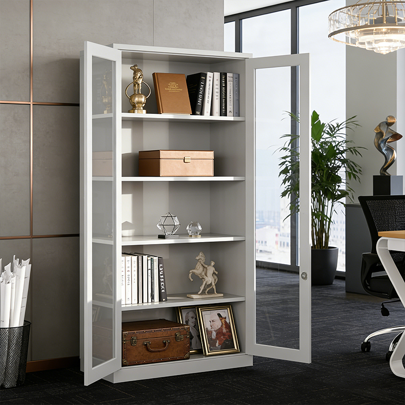 2-Door Full Glass Storage Cabinet - Image 2