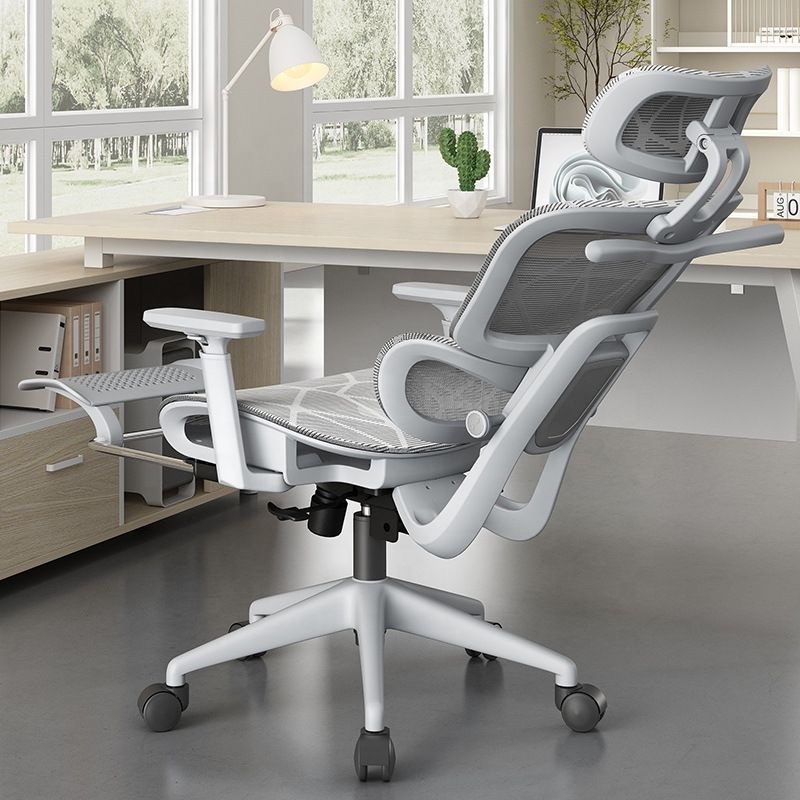 Office Swivel White Ergonomic Chair - Image 6