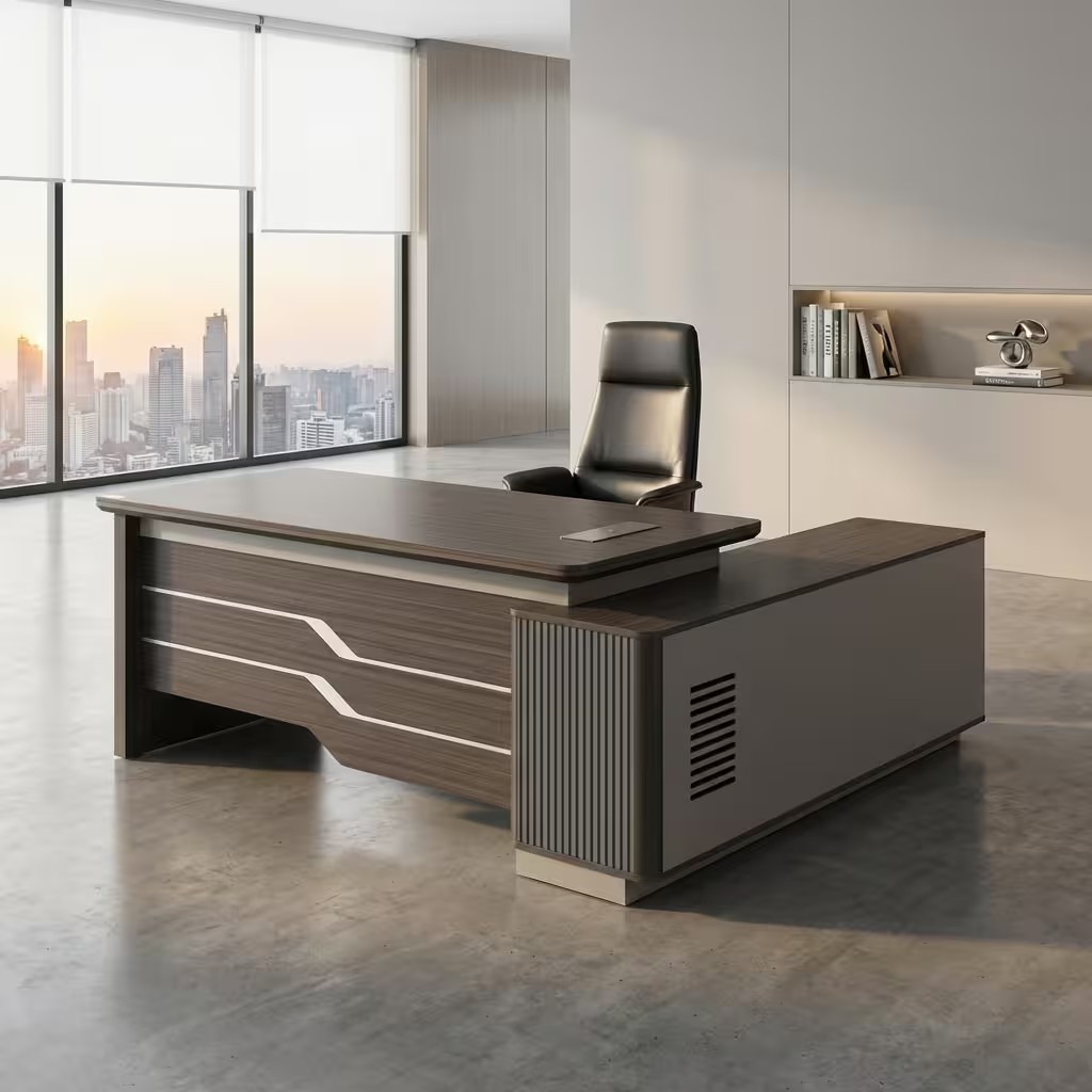 Luxury Workspace for Modern Professionals Transform your office with the 1.8 Meters Imported Executive Office Desk, a premium workstation designed for executives, managers, and professionals who require a spacious, stylish, and highly functional workspace. With its generous 180cm desktop surface, this executive desk provides ample room for computers, documents, office accessories, and daily business activities while creating an impressive professional atmosphere. Moreover, this imported executive desk combines elegant design with superior craftsmanship to enhance modern office interiors. Its large working surface allows better organization and productivity, while the refined finish adds a sophisticated touch to executive offices, boardrooms, and corporate workspaces. The deskβs practical layout supports efficient workflow while maintaining a clean and professional appearance. Additionally, the 1.8 Meters Imported Executive Office Desk features a durable construction designed for long-term office use. Its premium materials, stable structure, and executive styling make it an excellent choice for businesses seeking high-quality office furniture that delivers both performance and visual appeal. β¨ Key Features π₯οΈ Spacious 1.8 Meter Desktop Provides an expansive working area for multiple monitors, laptops, documents, and essential office equipment. πΌ Imported Executive Design Features a premium appearance that enhances executive offices, management rooms, and corporate environments. πͺ Durable Premium Construction Built with high-quality materials to ensure strength, stability, and long-lasting daily performance. π Efficient Workspace Organization Offers plenty of room to arrange office essentials while maintaining a neat and productive workspace. β¨ Elegant Professional Finish Adds a luxurious and modern look that complements high-end office interiors. π’ Ideal for Executive Offices Perfect for company directors, managers, business owners, and professionals requiring a premium workstation. π Large Functional Work Surface Supports comfortable multitasking with enough space for meetings, paperwork, and technology devices. π§Ή Easy Maintenance Design Features a smooth surface that allows convenient cleaning and keeps the desk looking professional. π Product Specifications π₯οΈ Product Type: Imported Executive Office Desk π Size: 1.8 Meters (180cm) ποΈ Material: Premium Office-Grade Wood / Engineered Board (model dependent) π¨ Finish: Luxury Executive Finish π» Suitable For: Computers, Monitors, Documents, Office Accessories & Meetings π’ Applications: Executive Offices, Manager Rooms, Boardrooms, Corporate Workspaces & Home Offices π Why Choose the 1.8 Meters Imported Executive Office Desk? The 1.8 Meters Imported Executive Office Desk offers the ideal combination of luxury, functionality, and durability. Furthermore, its spacious design helps professionals manage daily tasks more efficiently while creating a powerful executive presence. With its premium appearance and practical workspace, this desk is an excellent investment for businesses looking to build a comfortable and impressive office environment.