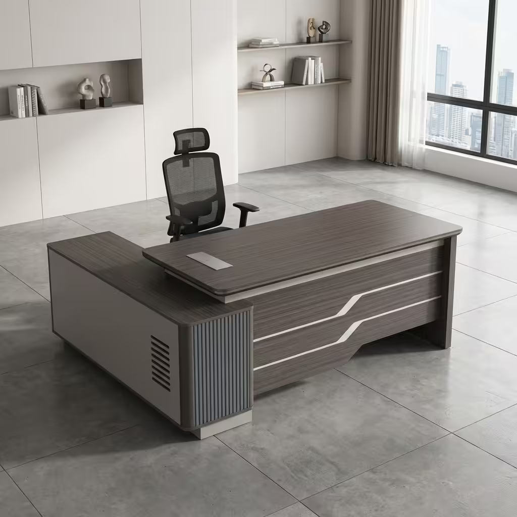 Luxury Workspace for Modern Professionals Transform your office with the 1.8 Meters Imported Executive Office Desk, a premium workstation designed for executives, managers, and professionals who require a spacious, stylish, and highly functional workspace. With its generous 180cm desktop surface, this executive desk provides ample room for computers, documents, office accessories, and daily business activities while creating an impressive professional atmosphere. Moreover, this imported executive desk combines elegant design with superior craftsmanship to enhance modern office interiors. Its large working surface allows better organization and productivity, while the refined finish adds a sophisticated touch to executive offices, boardrooms, and corporate workspaces. The deskβs practical layout supports efficient workflow while maintaining a clean and professional appearance. Additionally, the 1.8 Meters Imported Executive Office Desk features a durable construction designed for long-term office use. Its premium materials, stable structure, and executive styling make it an excellent choice for businesses seeking high-quality office furniture that delivers both performance and visual appeal. β¨ Key Features π₯οΈ Spacious 1.8 Meter Desktop Provides an expansive working area for multiple monitors, laptops, documents, and essential office equipment. πΌ Imported Executive Design Features a premium appearance that enhances executive offices, management rooms, and corporate environments. πͺ Durable Premium Construction Built with high-quality materials to ensure strength, stability, and long-lasting daily performance. π Efficient Workspace Organization Offers plenty of room to arrange office essentials while maintaining a neat and productive workspace. β¨ Elegant Professional Finish Adds a luxurious and modern look that complements high-end office interiors. π’ Ideal for Executive Offices Perfect for company directors, managers, business owners, and professionals requiring a premium workstation. π Large Functional Work Surface Supports comfortable multitasking with enough space for meetings, paperwork, and technology devices. π§Ή Easy Maintenance Design Features a smooth surface that allows convenient cleaning and keeps the desk looking professional. π Product Specifications π₯οΈ Product Type: Imported Executive Office Desk π Size: 1.8 Meters (180cm) ποΈ Material: Premium Office-Grade Wood / Engineered Board (model dependent) π¨ Finish: Luxury Executive Finish π» Suitable For: Computers, Monitors, Documents, Office Accessories & Meetings π’ Applications: Executive Offices, Manager Rooms, Boardrooms, Corporate Workspaces & Home Offices π Why Choose the 1.8 Meters Imported Executive Office Desk? The 1.8 Meters Imported Executive Office Desk offers the ideal combination of luxury, functionality, and durability. Furthermore, its spacious design helps professionals manage daily tasks more efficiently while creating a powerful executive presence. With its premium appearance and practical workspace, this desk is an excellent investment for businesses looking to build a comfortable and impressive office environment.