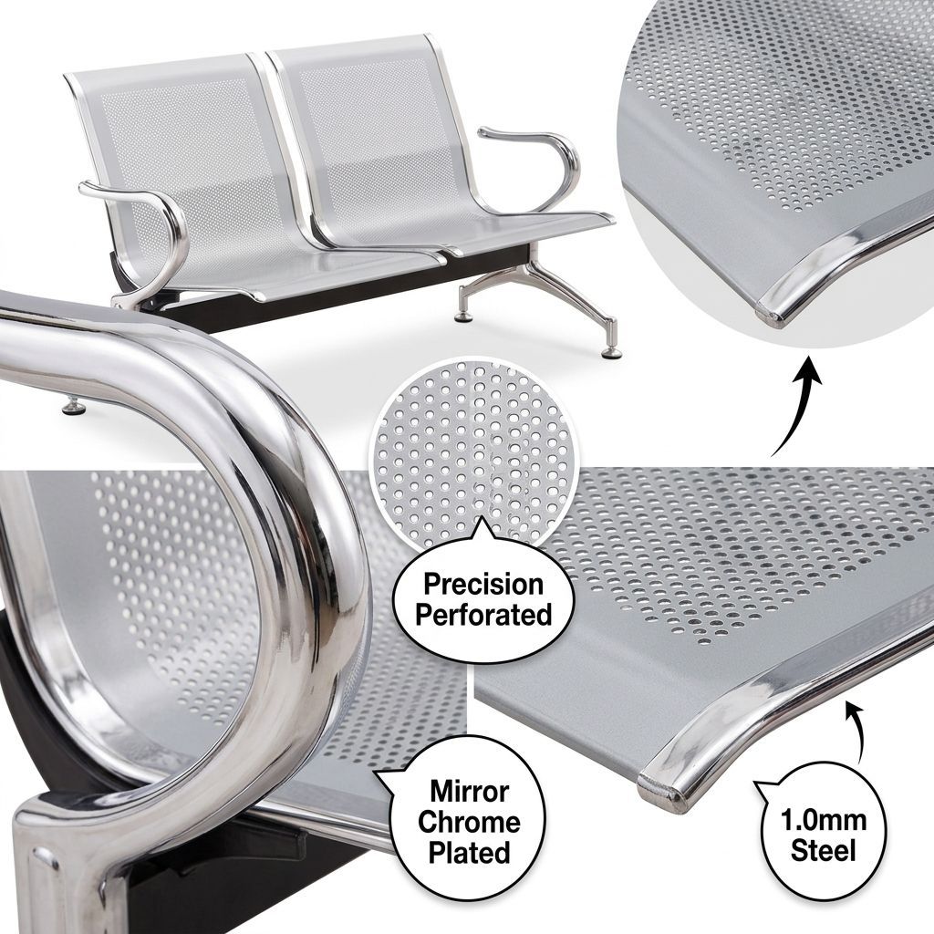 2-Link Non Padded Reception Bench - Image 4